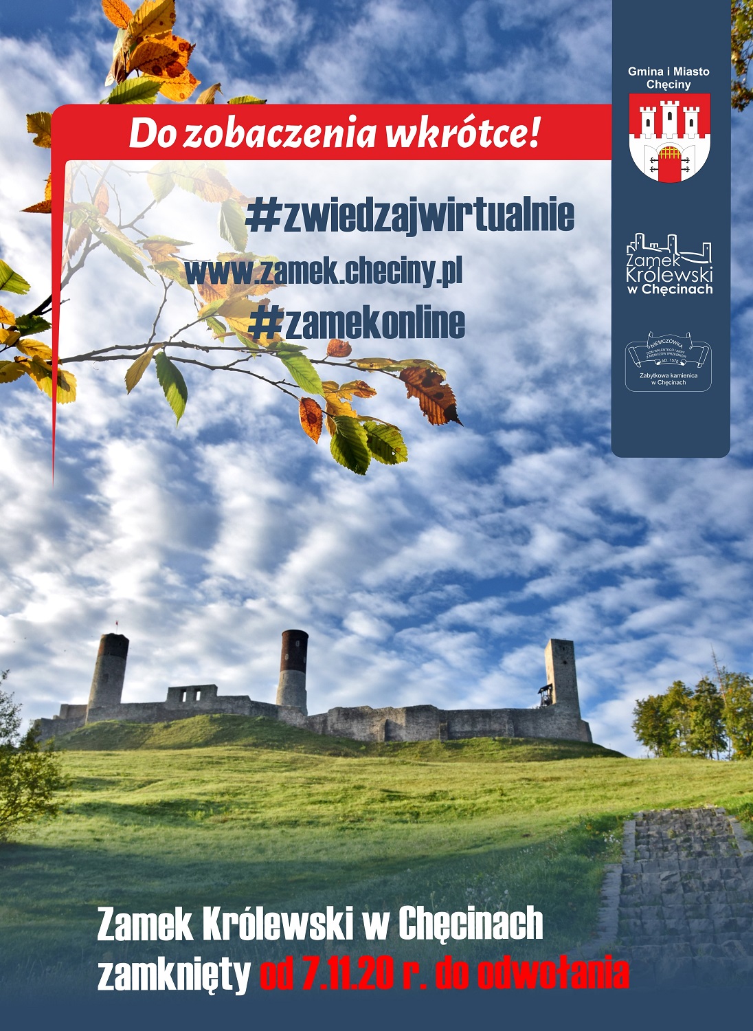 zamkecheciny zwiedzaj online plakat