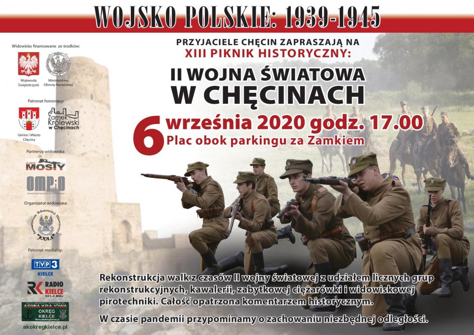 plakat II wojna zamek checiny