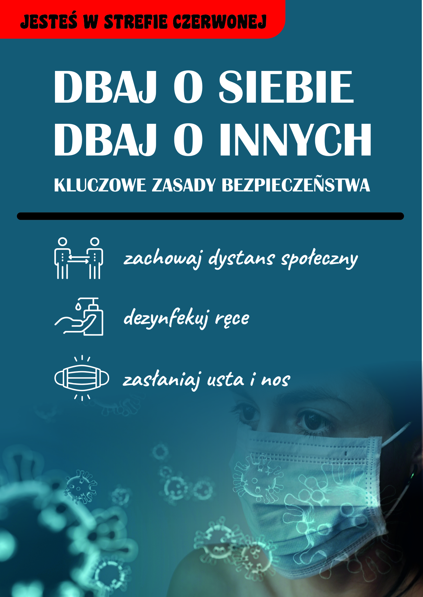 plakat informacyjny covid