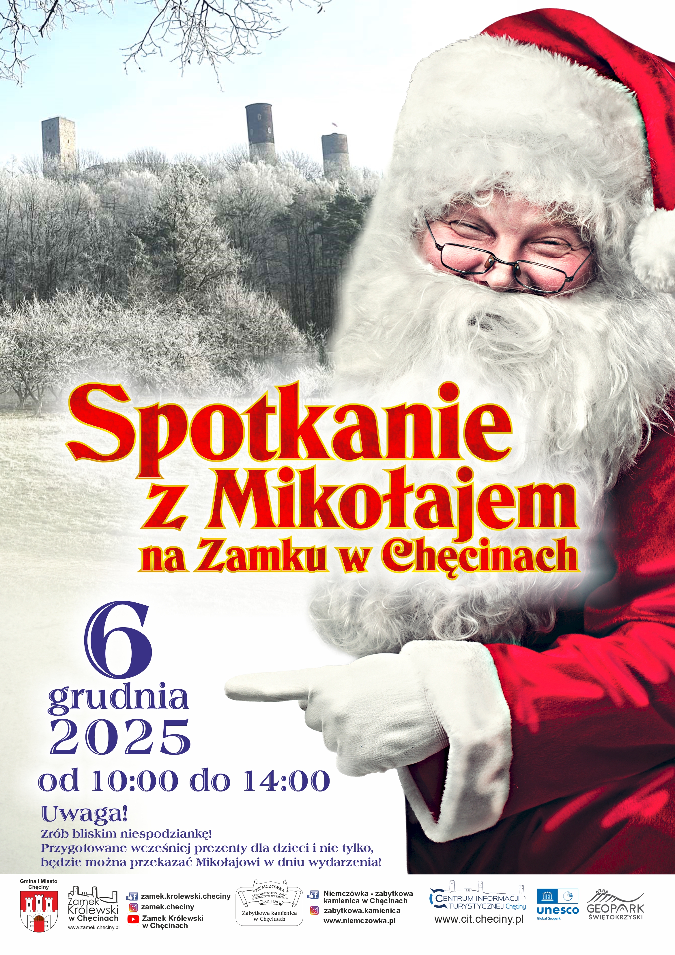 Mikołaj na Zamku Królewskim w Chęcinach