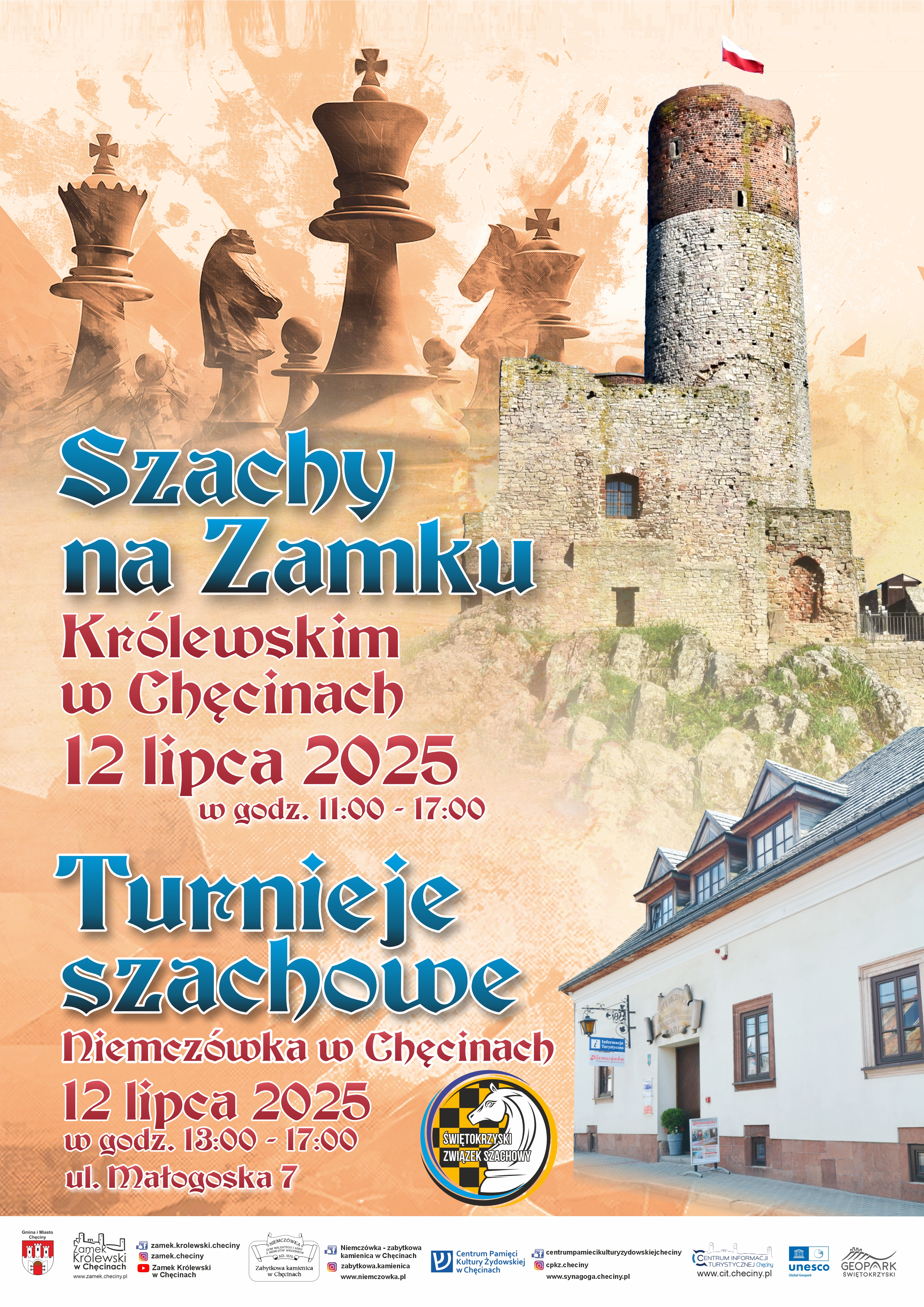  Szachy na Zamku Królewskim w Chęcinach i Turniej w Zabytkowej Kamienicy Niemczówka! 