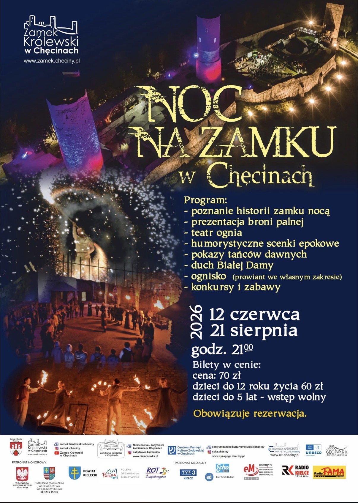 Noc na Zamku Królewskim w Chęcinach 12.06.2026