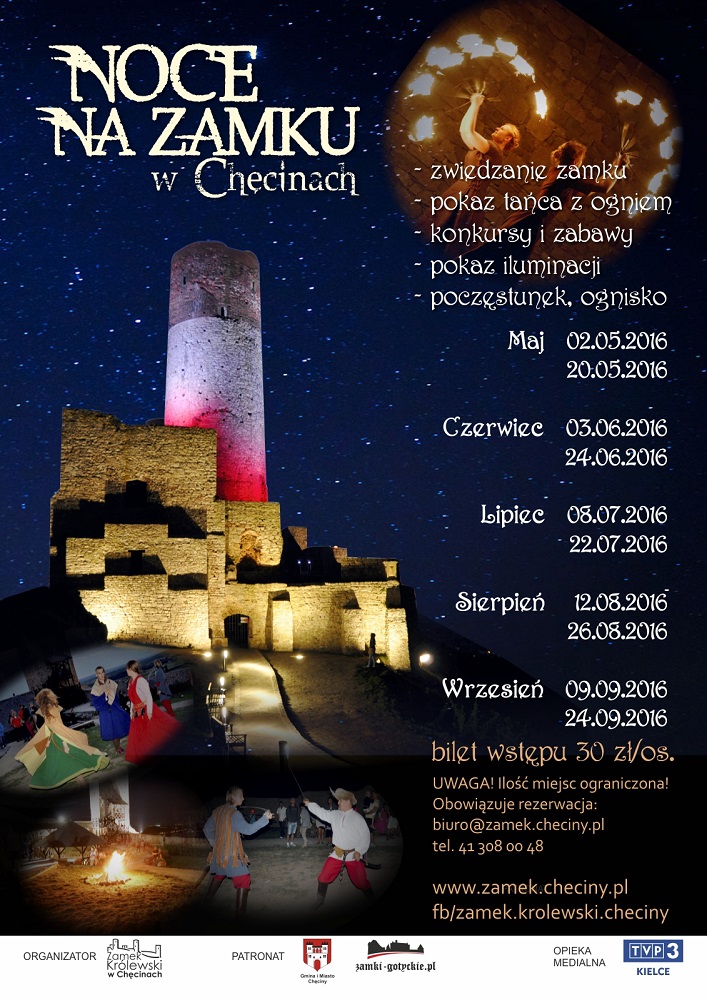 noce na zamku checiny 2016