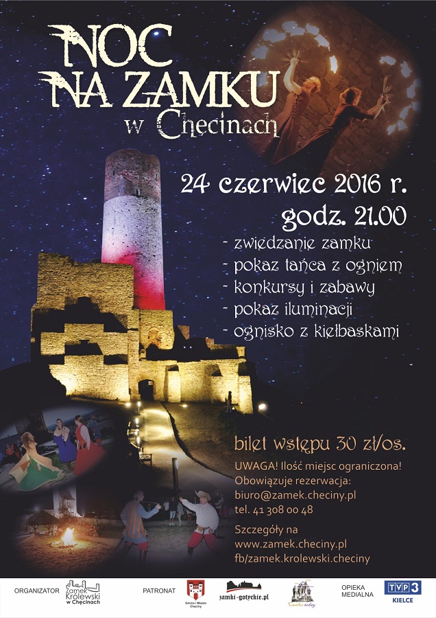 plakat 24 06 noc zamek checiny