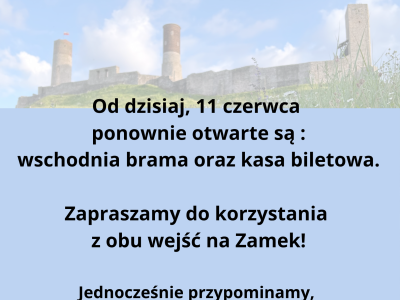Uwaga, Drodzy Turyści - ponownie otwieramy wschodnią kasę biletową oraz bramę!